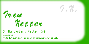 iren netter business card